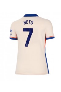 Chelsea Pedro Neto #7 Fotballdrakt Borte Klær Dame 2024-25 Korte ermer